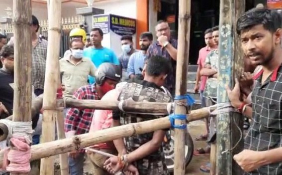 Minor Boy caught red handed while stealing rod in the Advisor Chowmuhani area, Agartala Minor Boy caught red handed while stealing rod in the Advisor Chowmuhani area, Agartala